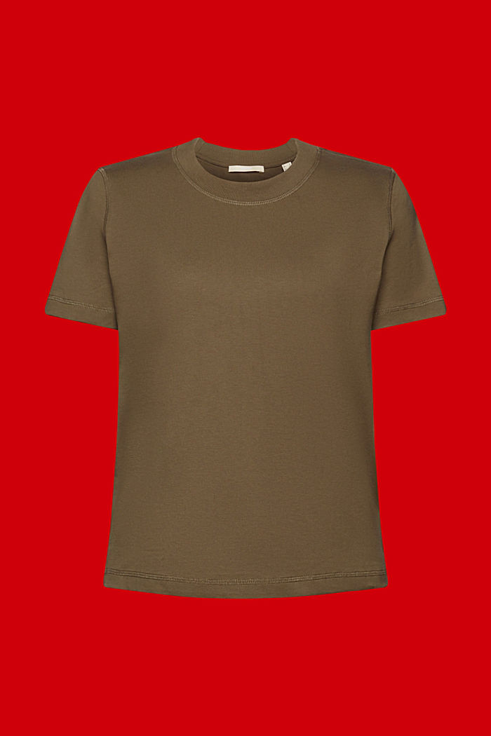 루즈 티셔츠, 100% 코튼, KHAKI GREEN, detail-asia image number 6