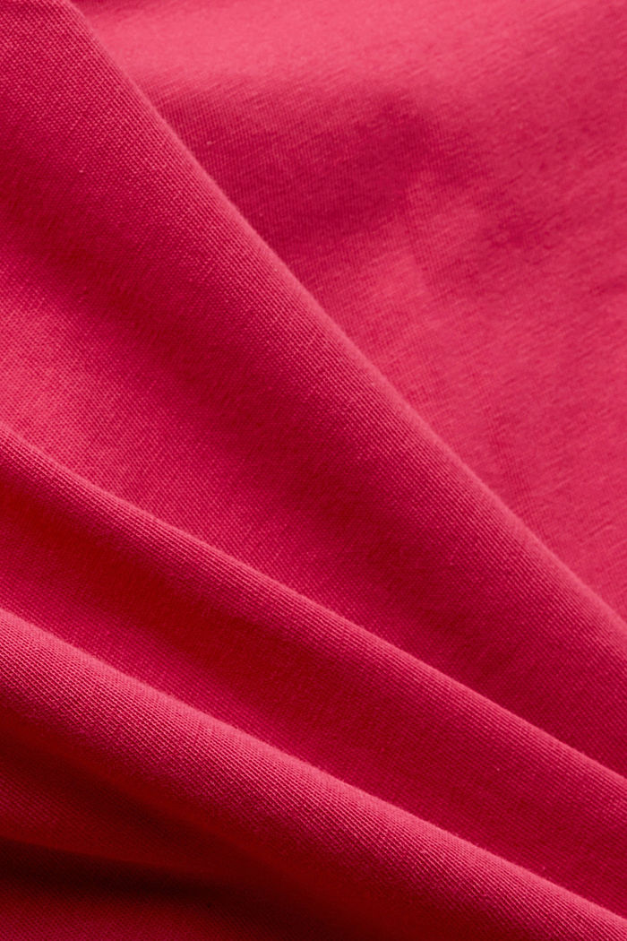 棉質花卉印花T恤, 深粉紅色, detail-asia image number 4