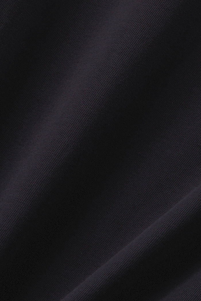 V넥 슬리브리스 코튼 티셔츠, BLACK, detail-asia image number 5
