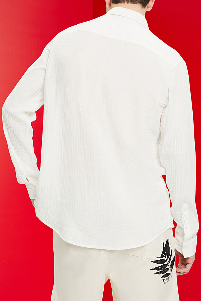 Sustainable cotton muslin shirt, OFF WHITE, detail-asia image number 3