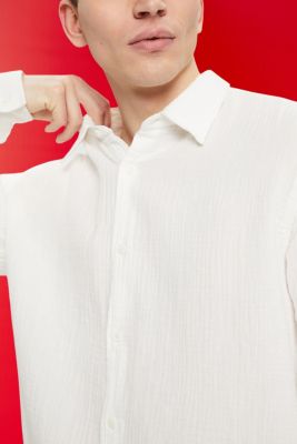再生棉質平紋細布恤衫, 白色, detail-asia image number 4
