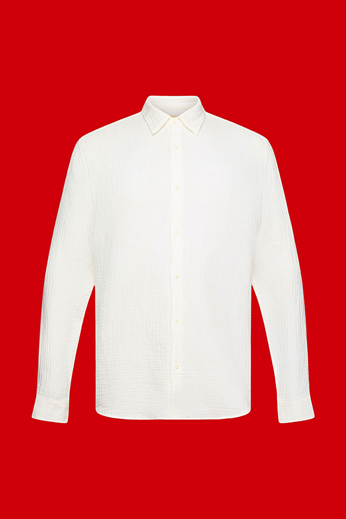 Sustainable cotton muslin shirt, OFF WHITE, detail-asia image number 7