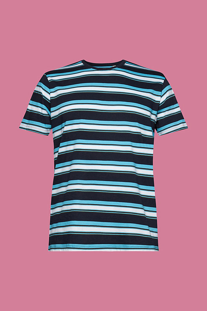 再生棉質條紋T恤, 海軍藍, detail-asia image number 5