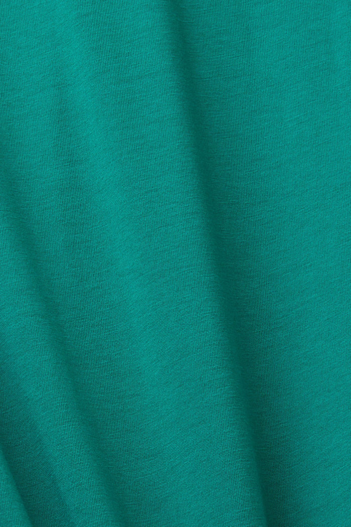 프린트가 있는 지속 가능한 코튼 소재 티셔츠, EMERALD GREEN, detail-asia image number 5