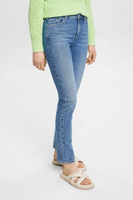 Mid-rise straight leg jeans
