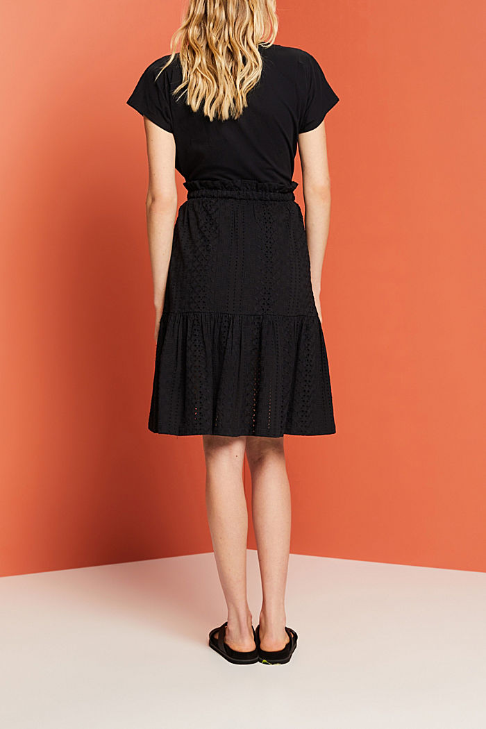 LENZING™ ECOVERO™刺繡半身裙, 黑色, detail-asia image number 3