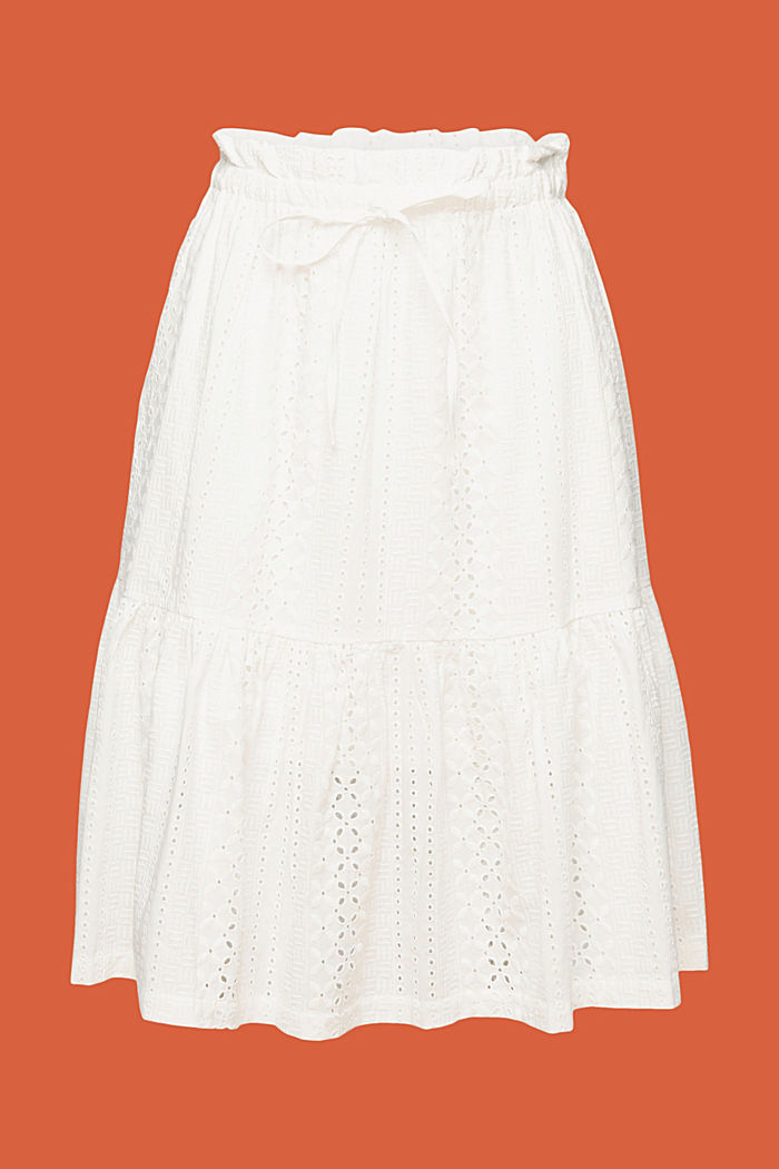Embroidered skirt, LENZING™ ECOVERO™, WHITE, detail-asia image number 7