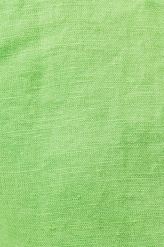 ‌棉麻混紡女裝襯衫, 綠色, detail-asia image number 5