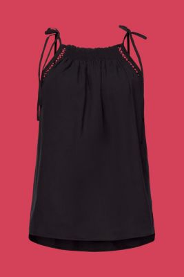 TENCEL™褶皺吊帶上衣
