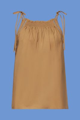 TENCEL™褶皺吊帶上衣