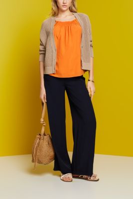 TENCEL™褶皺吊帶上衣, 橙色, detail-asia image number 1