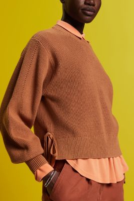 Cashmere blended jumper with lace detail
