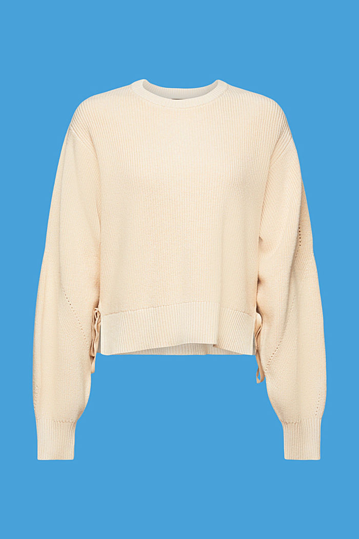 Cashmere blended jumper with lace detail
