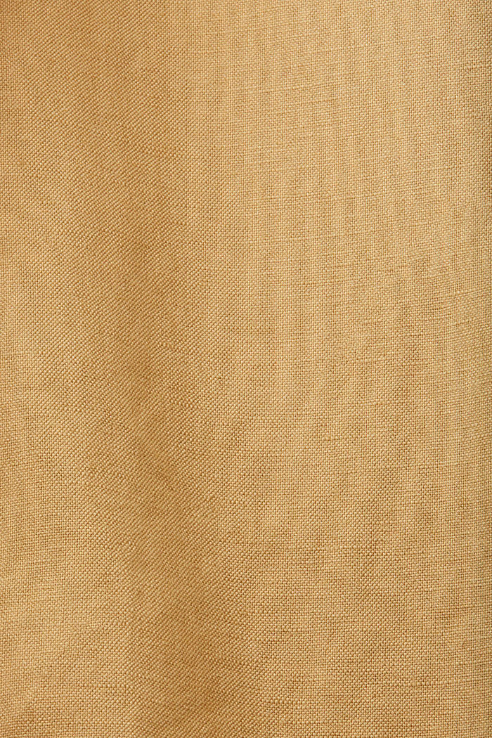 Cotton and linen blended trousers, KHAKI BEIGE, detail-asia image number 5