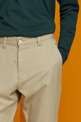 Cotton and linen blended trousers, LIGHT GREEN, detail-asia image number 2