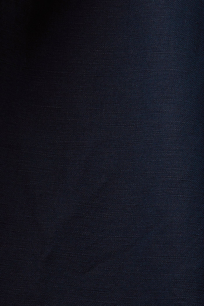 Cotton and linen blended trousers, NAVY, detail-asia image number 6