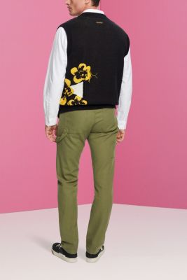 Cotton cargo-style trousers, OLIVE, detail-asia image number 3