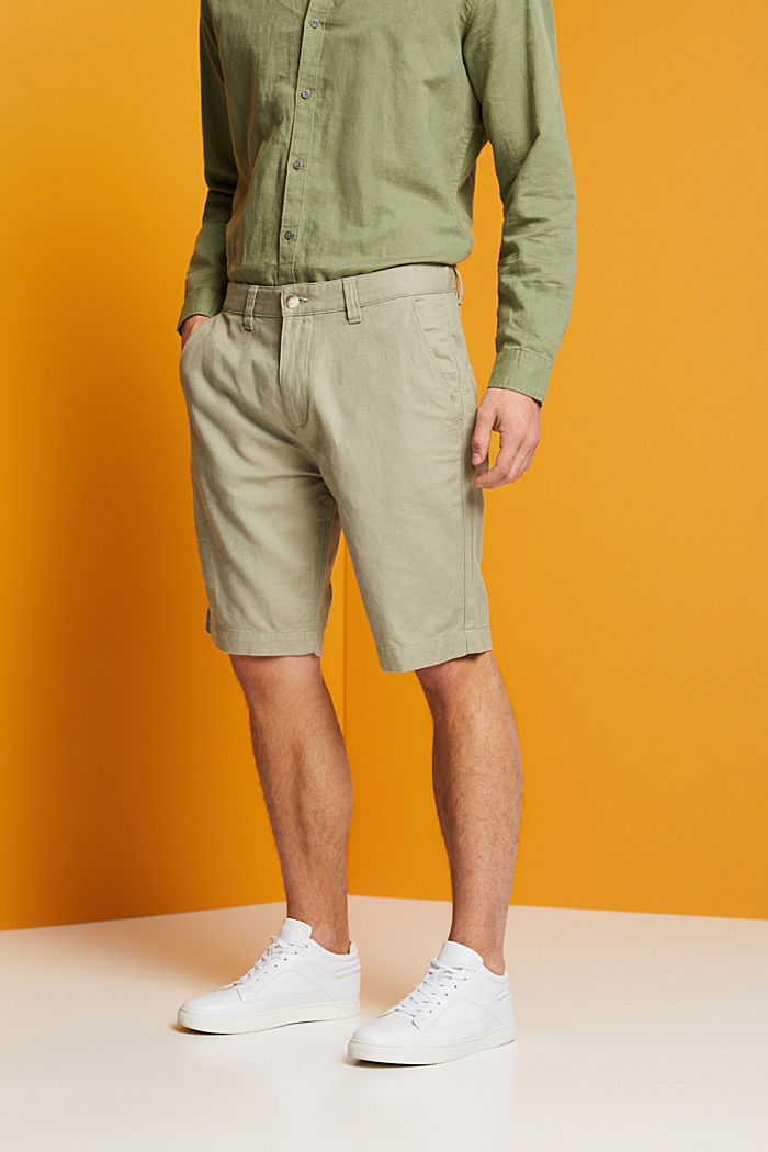Chino-style shorts, LIGHT GREEN, detail-asia image number 0