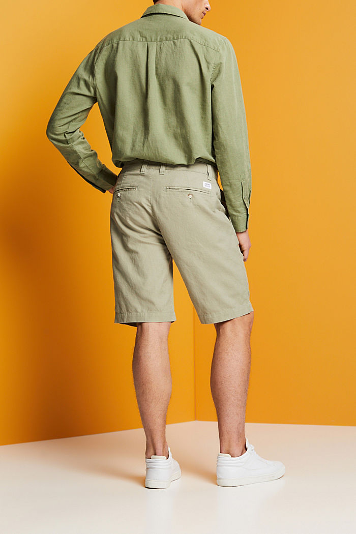 Chino-style shorts, LIGHT GREEN, detail-asia image number 3