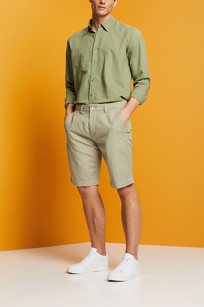 Chino-style shorts, LIGHT GREEN, detail-asia image number 5