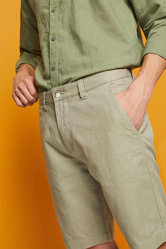 卡其風短褲, 淺綠色, detail-asia image number 2