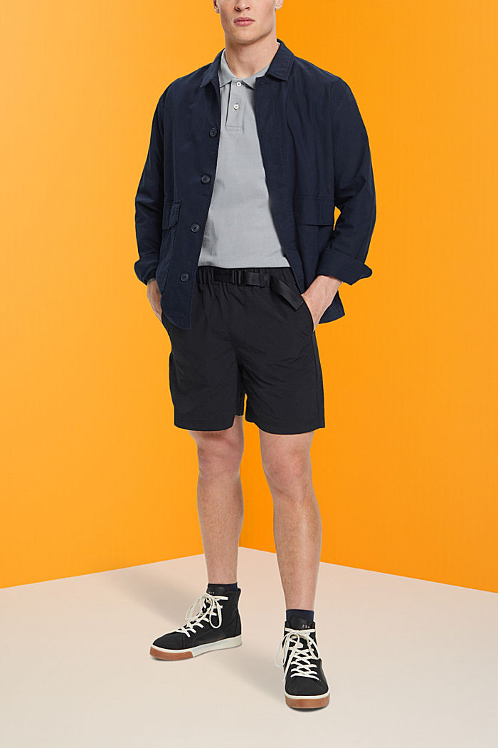 Shorts with integrated belt, BLACK, detail-asia image number 1