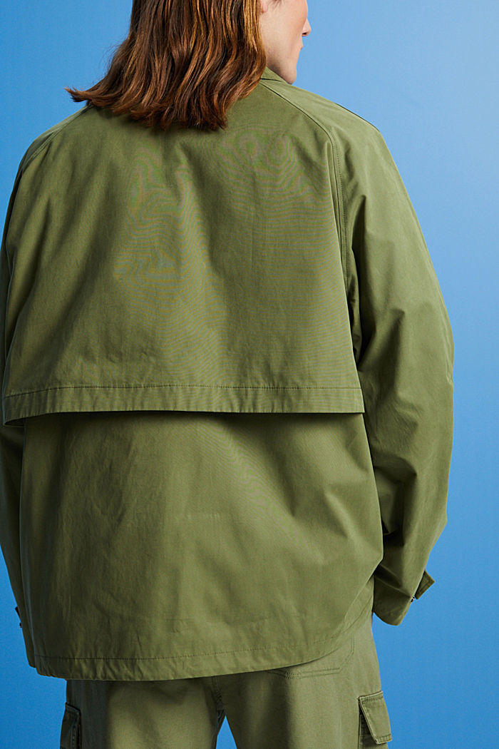 混紡棉野戰外套, 橄欖綠, detail-asia image number 3