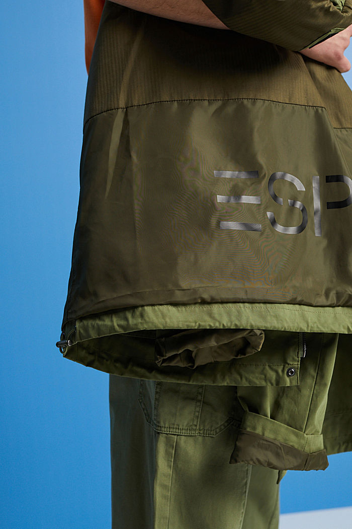 混紡棉野戰外套, 橄欖綠, detail-asia image number 4