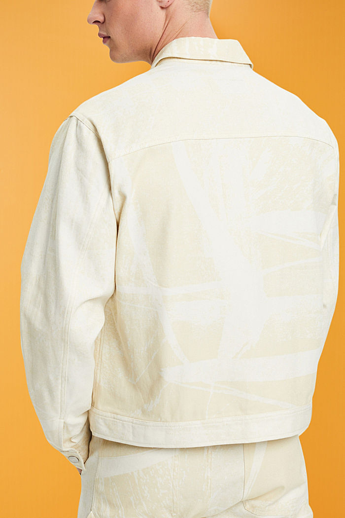 Patterned trucker jacket, BEIGE, detail-asia image number 3