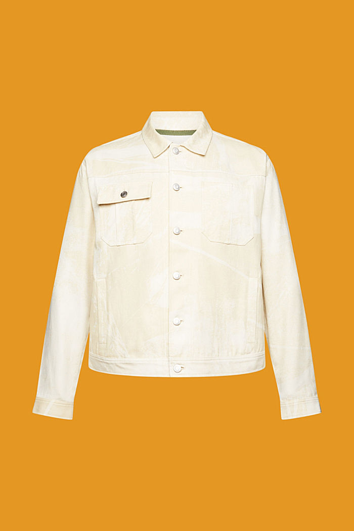 Patterned trucker jacket, BEIGE, detail-asia image number 5