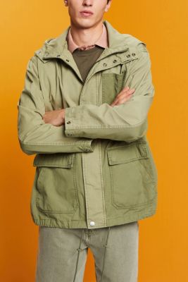 Transitional parka jacket, 100% cotton