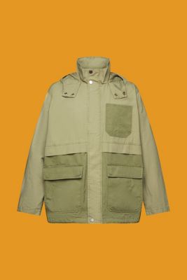 Transitional parka jacket, 100% cotton