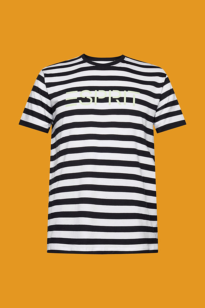 Sustainable cotton striped T-shirt, BLACK, detail-asia image number 5