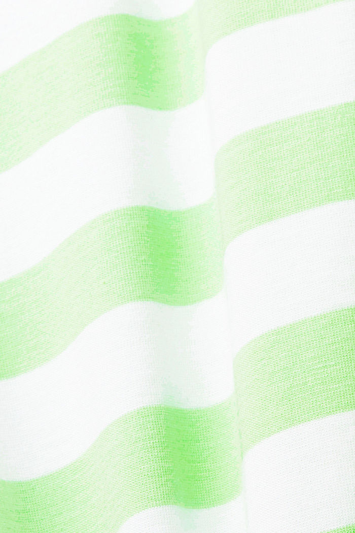 再生棉質條紋T恤, 柑橘綠, detail-asia image number 5