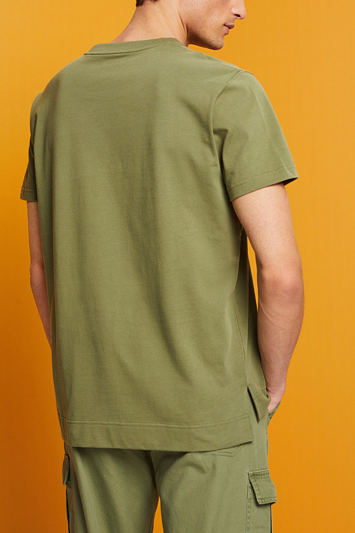 純棉LOGO標誌T恤, 橄欖綠, detail-asia image number 3