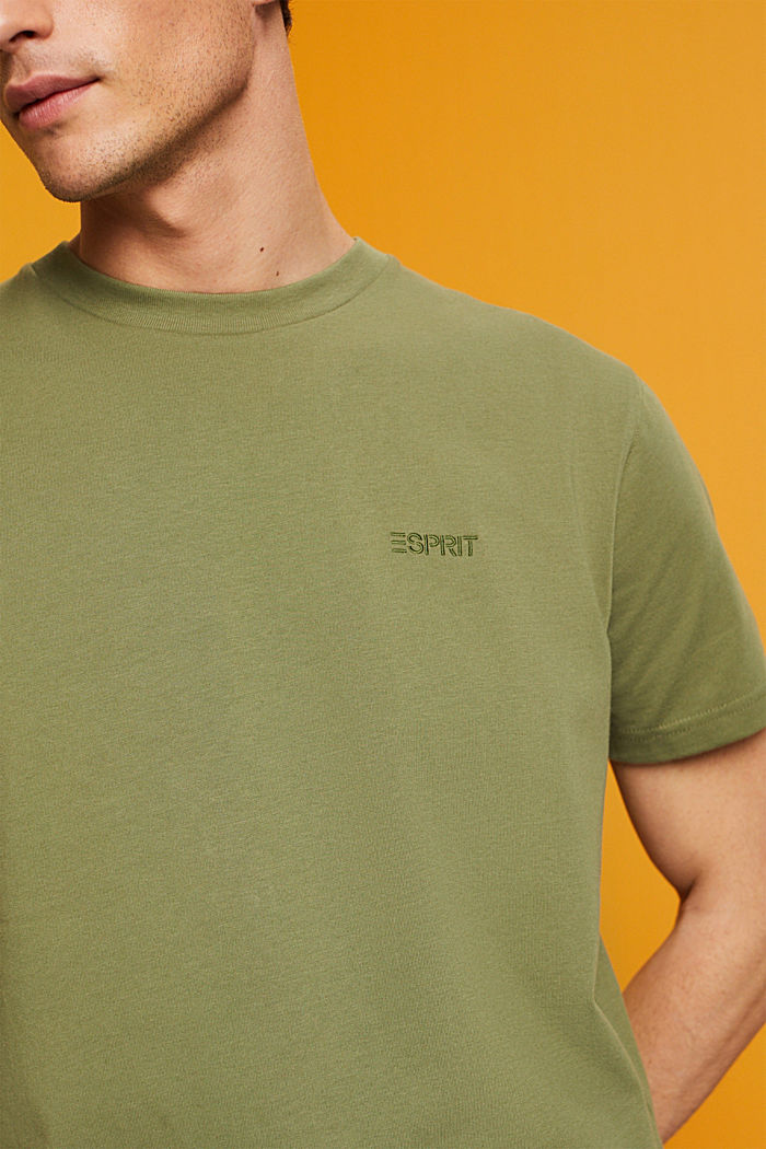 純棉LOGO標誌T恤, 橄欖綠, detail-asia image number 2