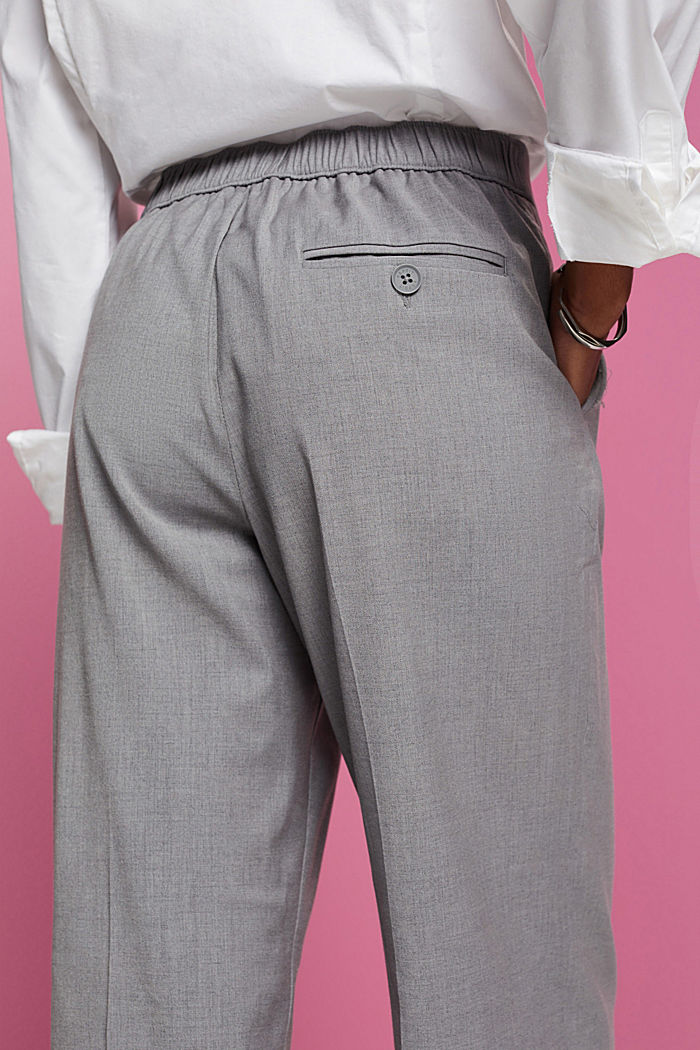 Split hem trousers with zip, LIGHT GREY, detail-asia image number 4