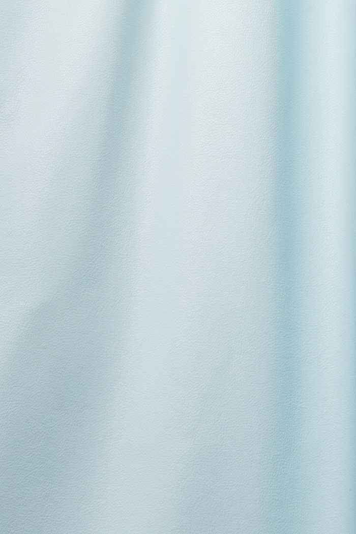 人造皮革恤衫式連身裙, 淺湖水綠色, detail-asia image number 4