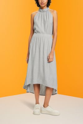 Crinkled and sleeveless blouse, MEDIUM GREY, detail-asia image number 4
