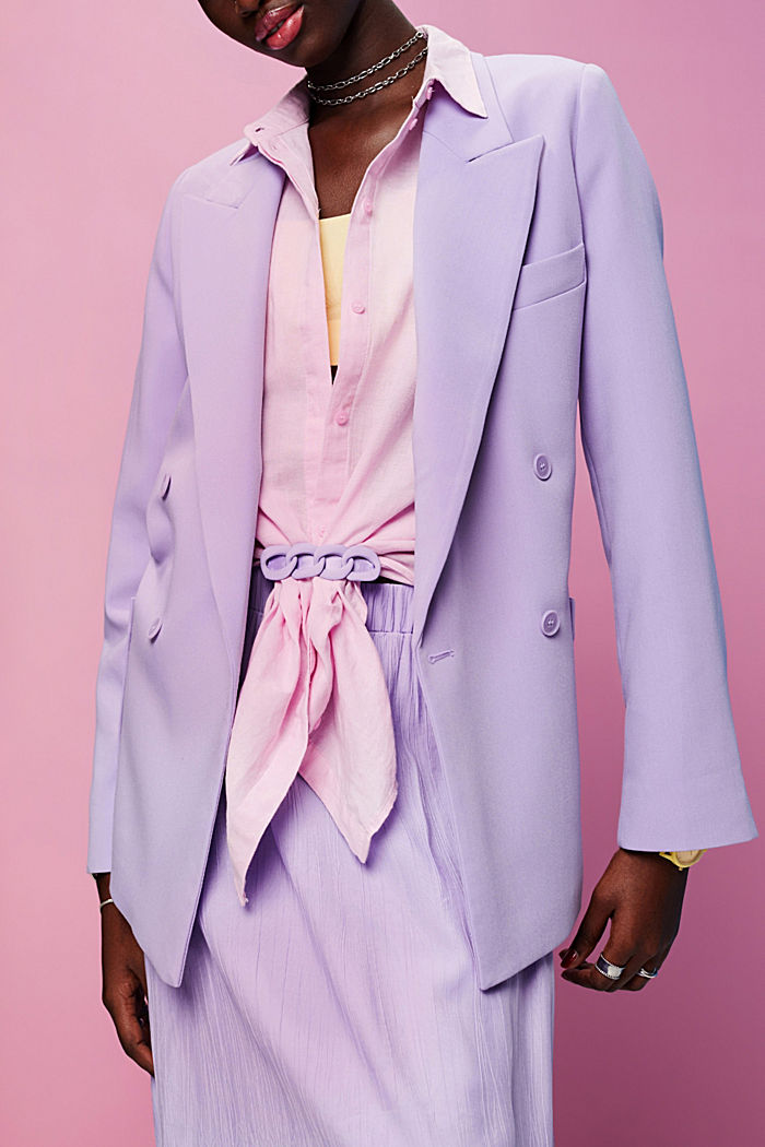 雙排扣西裝外套, 淺紫色, detail-asia image number 0