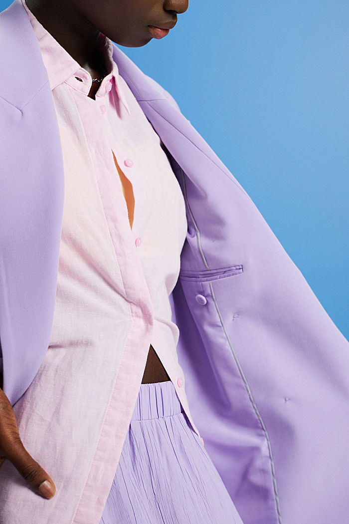 雙排扣西裝外套, 淺紫色, detail-asia image number 4