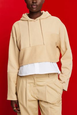 Cropped patchwork hoodie