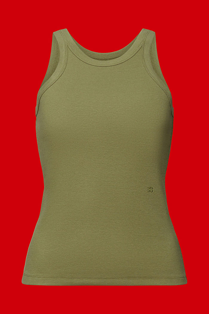 羅紋背心, 橄欖綠, detail-asia image number 6