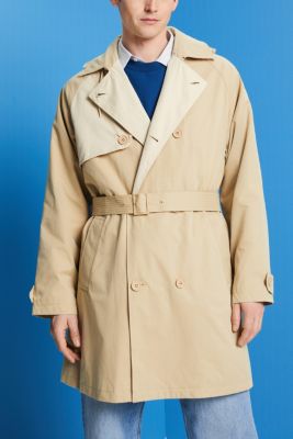 Short, hooded trench coat
