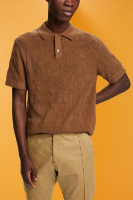 Bouclé polo shirt, PALE KHAKI, detail-asia image number 0