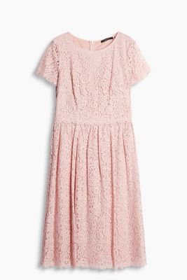 Esprit - Layered lace dress in a midi length at our Online Shop