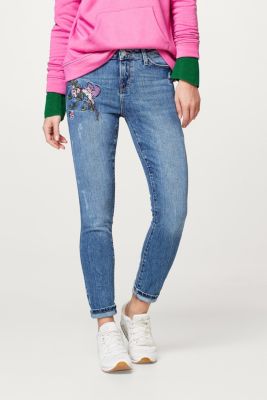 Embroidered Slim Fit Jeans