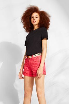 edc - PLAY shorts with a belt, 100% cotton at our Online Shop