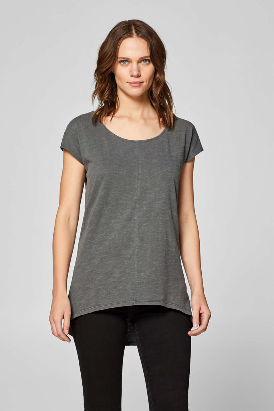 Download edc - T-shirt with a high-low hem, 100% cotton at our ...