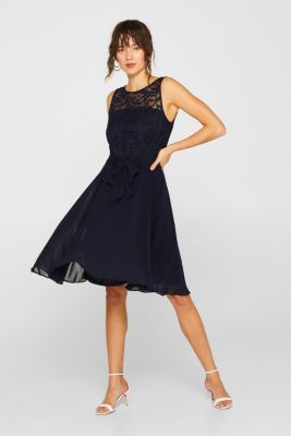 Esprit Cocktail dress made of chiffon and lace at our Online Shop